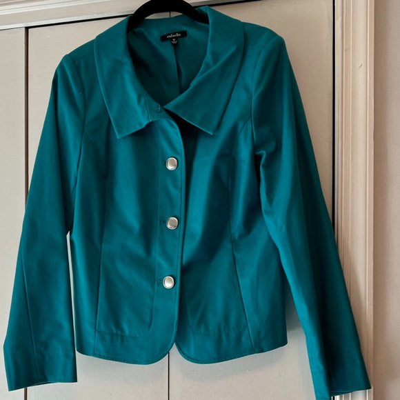 Women's Rafaella Turquoise Blazer - Fully Lined - 10 - Picture 1 of 2